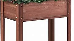 31x31x16 Raised Garden Bed with Legs, Elevated Wooden Planter Box for Outdoor Plants