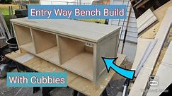 DIY Bench with Storage build (Entryway Furniture) #diy #howto #woodworking