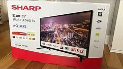 Sharp LED TV 2019 32” unboxing