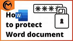 How to Password Protect a Word Document (Microsoft Office 365)