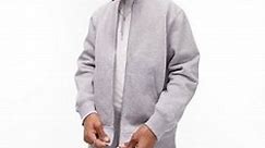 Topman full zip hoodie in grey | ASOS
