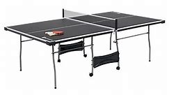MD Sports Mid Size 4-Piece Indoor Table Tennis Table, Accessories Included, Grey