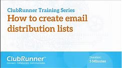 How to create an email Distribution List