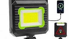 Rechargeable Work Light, 25W Led Work Light with Magnetic Stand, Power Bank Function and Triangles Signal Lights for Vehicle Accident/Repairing/Breakdown
