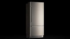 30&36 inch Built-in Bottom Mount Refrigerator with ice maker, Stainless Steel