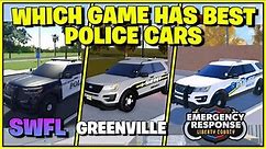 Which ROLEPLAY GAME has the BEST POLICE CARS? (Roblox)