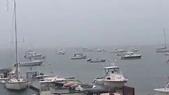 Lightning strikes sailboat at Boston harbor