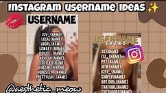 Aesthetic Username Ideas | Unique Username ideas for instagram | Username for girls | #yt #username