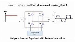 How to make a modified sine wave inverter Part 1: Explanation and Proteus simulation