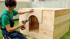 Cozy DIY pallet home for your puppy!