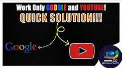 Only google and youtube works on my internet [QUICK SOLUTION]✔