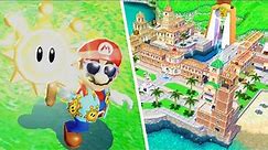 Super Mario Sunshine - Delfino Plaza & Airstrip - All Shine Sprites & Blue Coins 100% Walkthrough