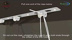 KEEPWELL Stainless Steel Heavy Duty Individual Pipe Pull and Dry Ceiling Mounted Cloth Dryer Hanger