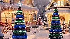 AWQM Pop Up Christmas Tree with 272 Lights, 8 Light Modes, 6ft Pre-lit Xmas Tree with 3 Christmas Lighted Gift Boxes Decorations, Holiday Party Indoor Outdoor Décor for Home Yard Lawn