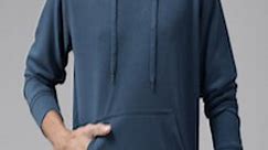 Buy The Roadster Lifestyle Co. Men Navy Blue Hooded Sweatshirt -  - Apparel for Men