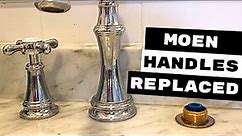 MOEN LAVATORY FAUCET HANDLES INSTALLED WEYMOUTH COLLECTION