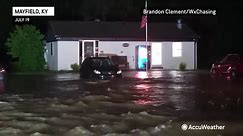 Flash flooding sweeps through Kentucky town impacted by tornado in 2021