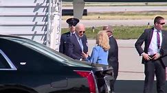 President Joe Biden arrives at Palm Beach International Airport