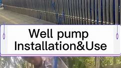 Install a well pump for water uses.#well #pump #waterpump #installation #outdoors #submersiblepump #irrigation