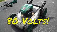 What is the best cordless self propelled lawn mower? Masterforce Greenworks 80 Volt Brushless Mower!