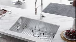 Attop All-in-One Stainless Steel 32 in. Single Bowl Undermount 18-Gauge Kitchen Sink with Pull Down Faucet HM321809R10FA