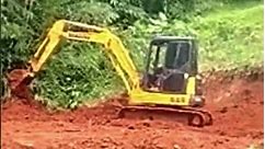 Excavator on Work Komatsu PC55mr Pemerataan Lahan #shorts