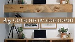 DIY Floating Desk (With Hidden Storage)!