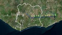 Animação de mapa da Costa do Marfim (Costa do Marfim)
