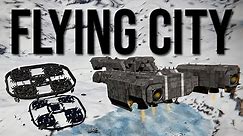 Space Engineers - Players Fight A Flying City
