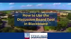 An Explanation Of Forums and Threads in Discussion Board in Blackboard