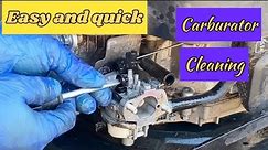 Lawn mower carburetor cleaning.Clean lawn mower carburetor without removing .Must watch video