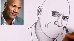 Portrait Drawing Dwayne Johnson Rock #art #therock #WWE