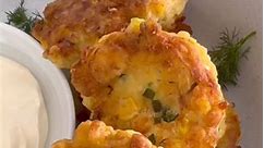 Corn fritters I realised I was hoarding corn kernels in the freezer. The answer Corn fritters. The perfect after school snack for the kids or lunchbox filler. Enjoy warm or cold. Throw a little bit of smashed avocado | Simple.home.edit
