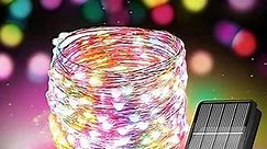 Solar String Lights for Outside, 72Ft 200 LED Solar Fairy Lights with 8 Modes, Solar Powered Fairy Lights Waterproof for Christmas Tree Garden Party Wedding Decor.（(Multi-Colored)