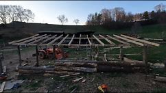 POLE BARN COMPOST BIN ROOF | PAPA HUGH DUBS THE "SH#T SHED" | JUST ANOTHER DAY ON THE FARM