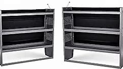 AA Products SH-4305(2) Steel Van Shelving Storage System Fits for NV200, Transit Connect 2014+, Promaster City and Chevy City Express, Set of 2 Van Shelving Unit, 52" W x 43" H x 13" D