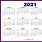 2021 Calendar by Month