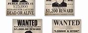 20s Gangster Wanted Poster