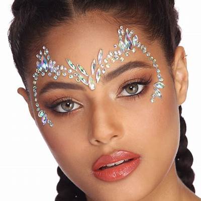 6 SHEETS FACE Jewels Festival Rhinestones for Makeup Eye Gems Miss The  $30.68 - PicClick AU