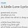 A Little Love Lyrics