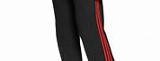 Adidas Black Pants Red Stripe