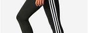 Adidas Climalite Three Stripe Black Leggings