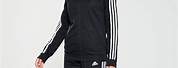 Adidas Tracksuit Black with White and Shoes