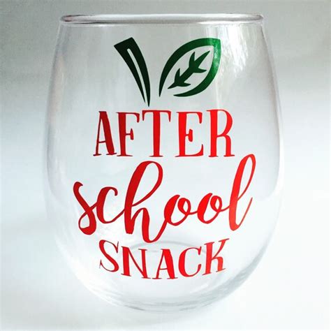 After School Snack Wine Glass SVG