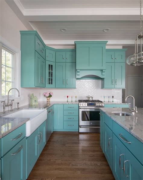 Aqua Kitchen Cabinets