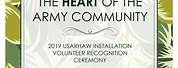 Army Volunteer Recognition Ceremony Poster