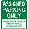 Assigned Parking Signs