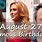 August 27 Birthdays