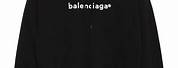 Balenciaga Hoodie Black with White Text