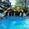 Balloon Arch Over Pool